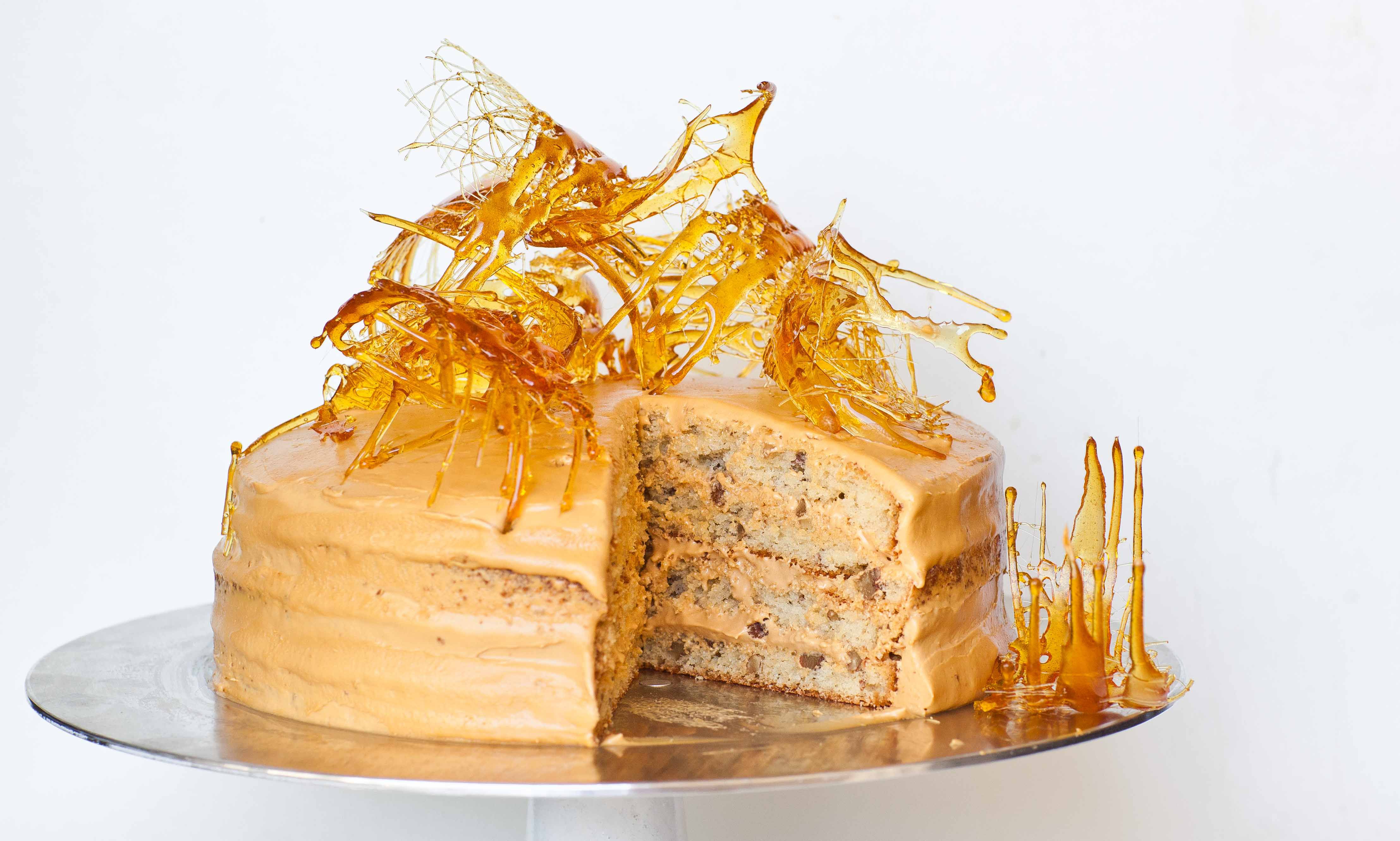 Maple Pecan Cake With Salted Caramel Frosting
