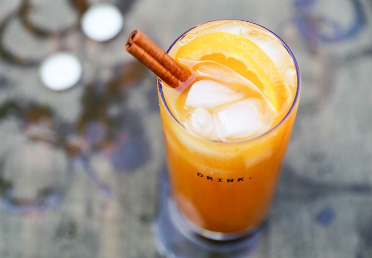 Pumpkin Beertail with Tequila and Spiced Rum