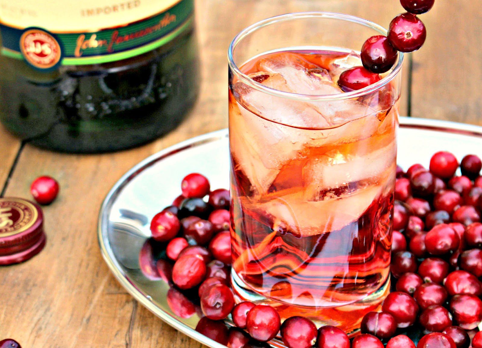 Jameson and cranberry cocktail