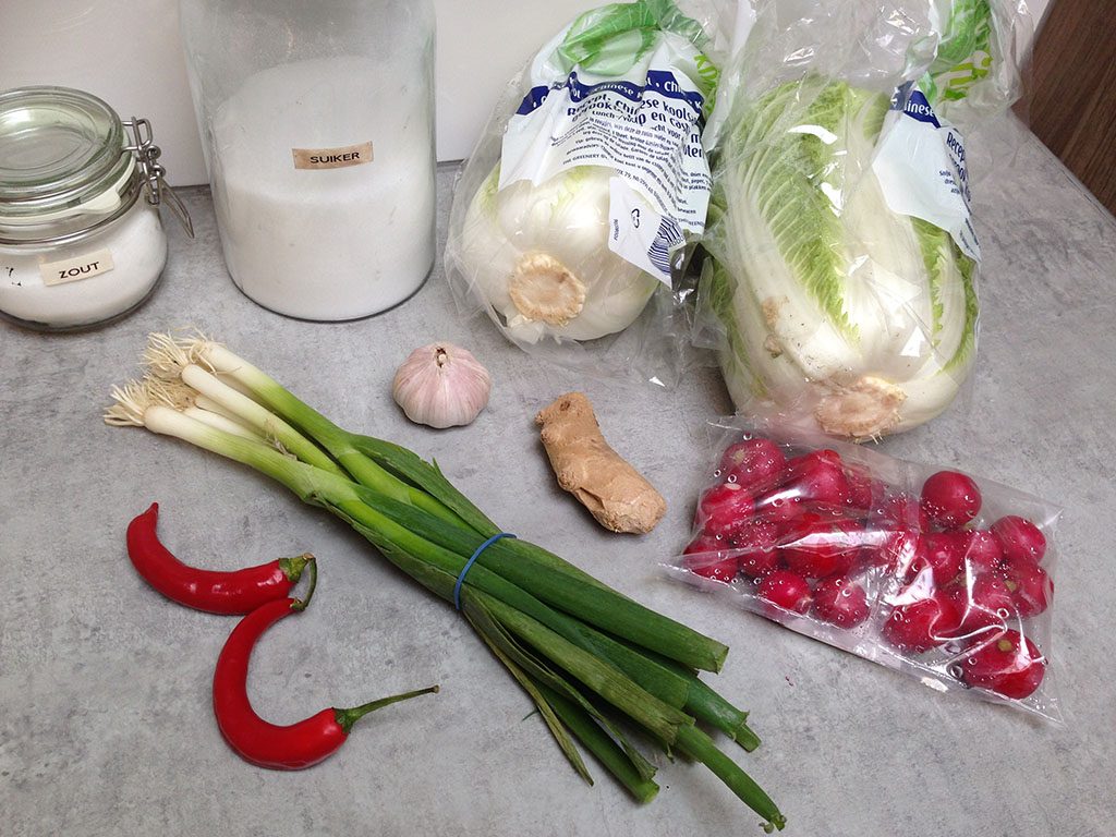 How to make kimchi ingredients