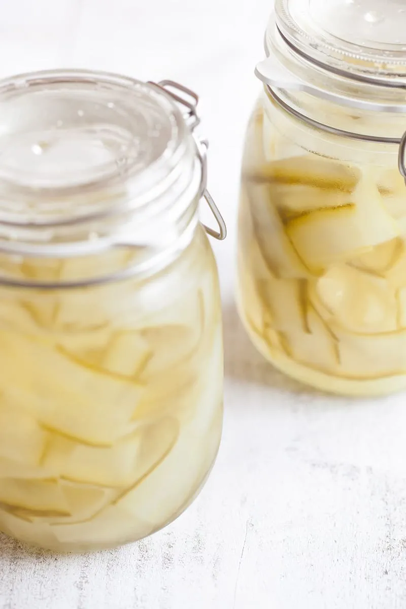 Sweet and sour cucumber ribbons