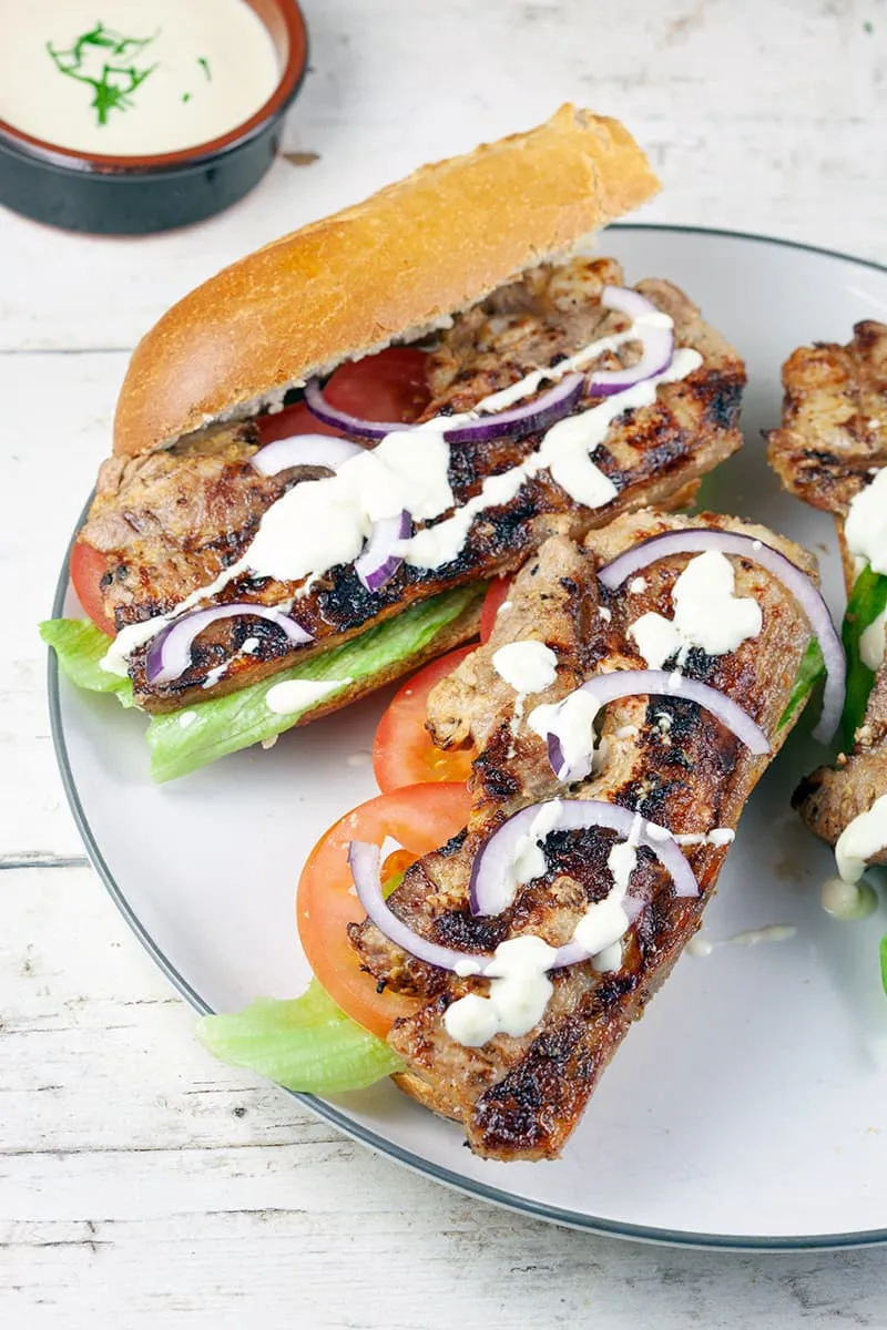 Barbecue bacon sandwich