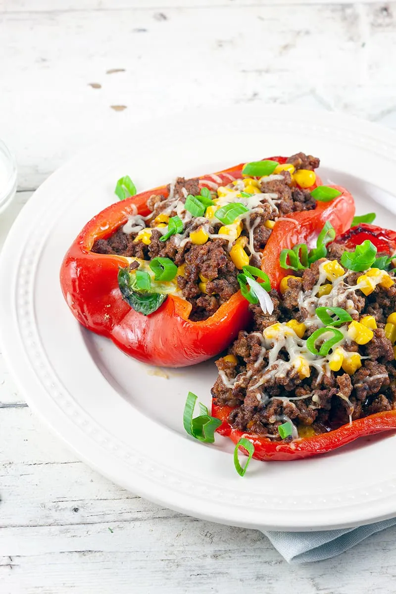 Beef stuffed peppers