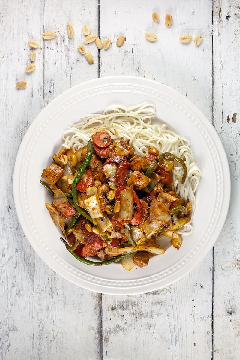 Chicken and cabbage stir fry