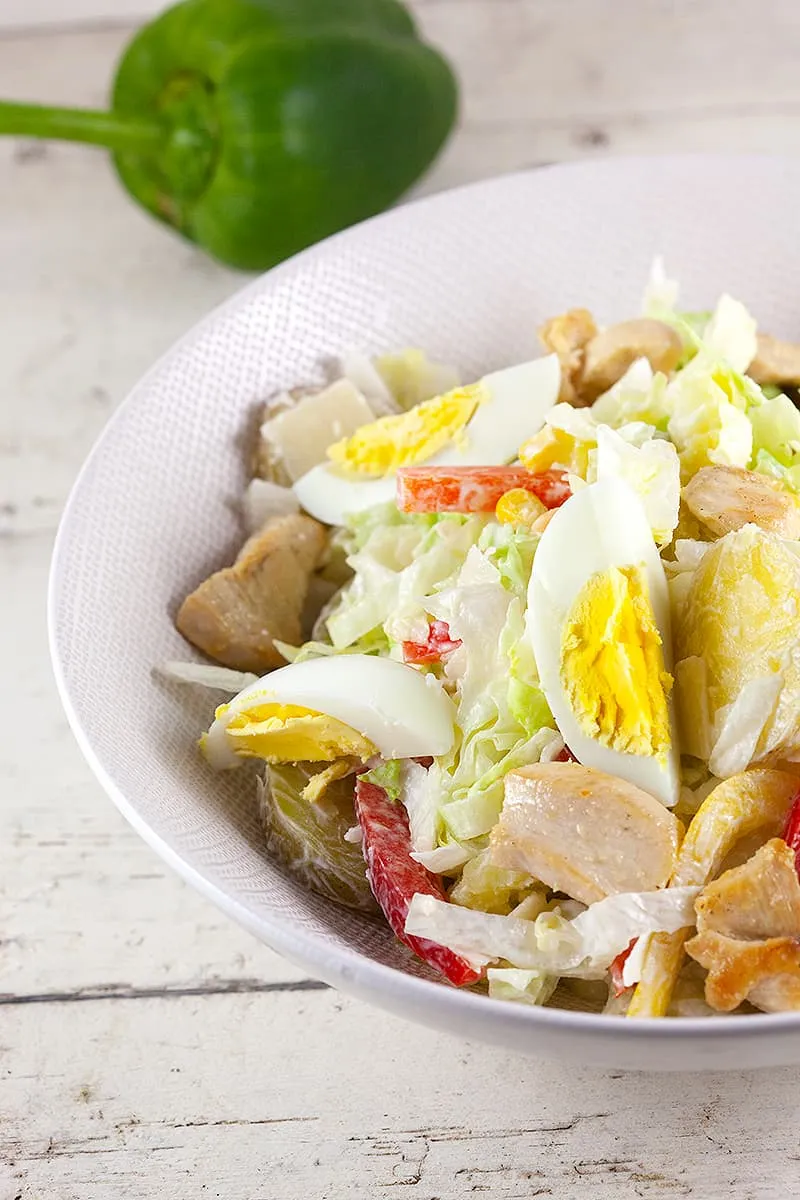 Chicken salad with yoghurt dressing