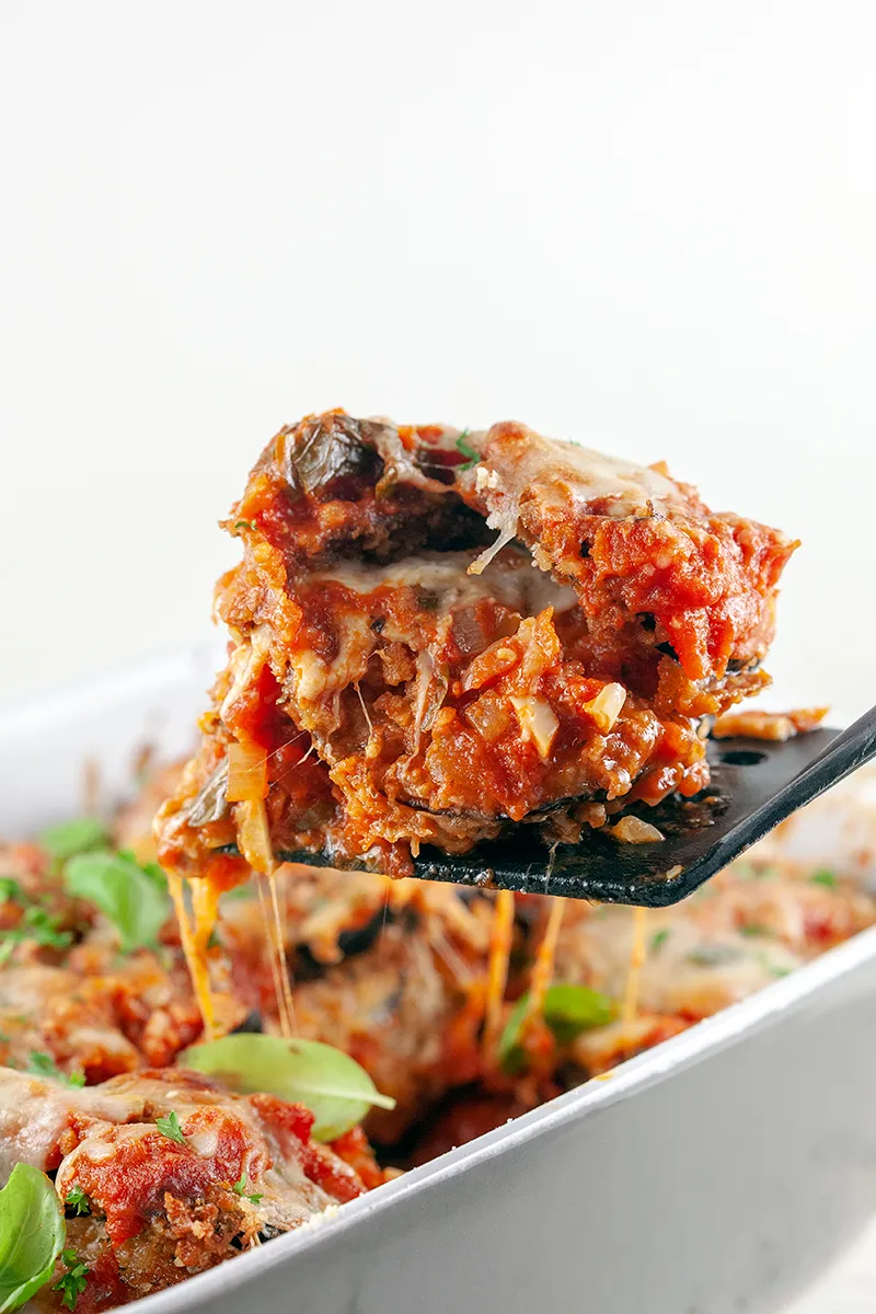 Fried eggplant parmigiana