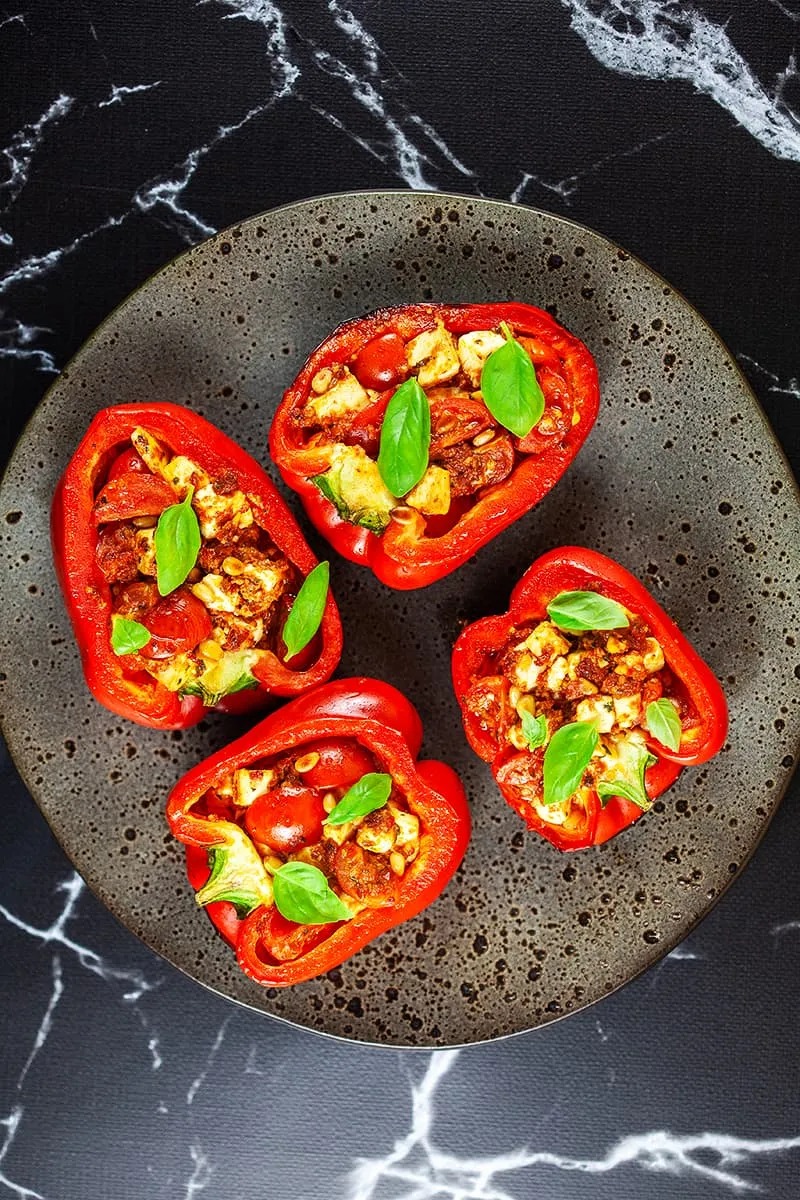 Grilled stuffed peppers