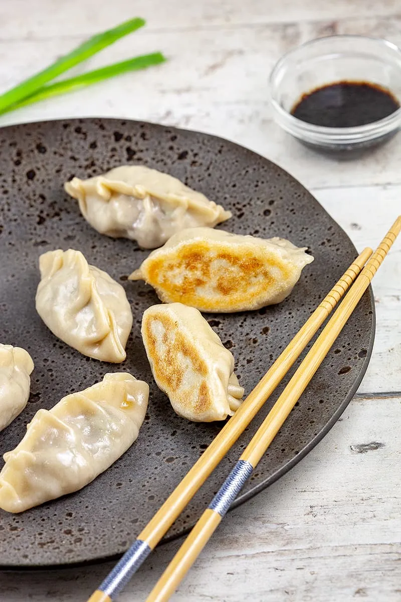 Homemade gyoza