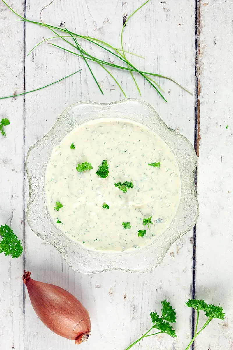 Homemade ravigote sauce