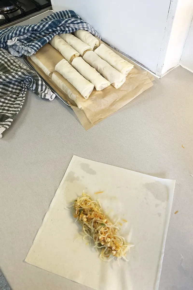 Making Vietnamese lumpia's