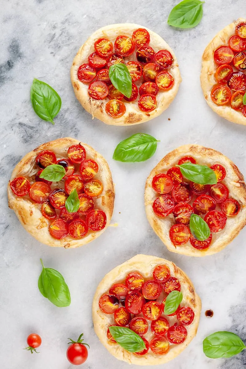 Mini cherry tomato tarts