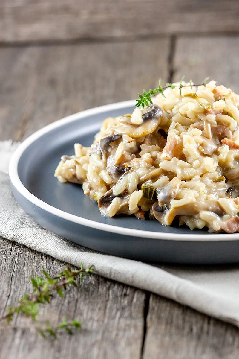Mushroom and mascarpone risotto