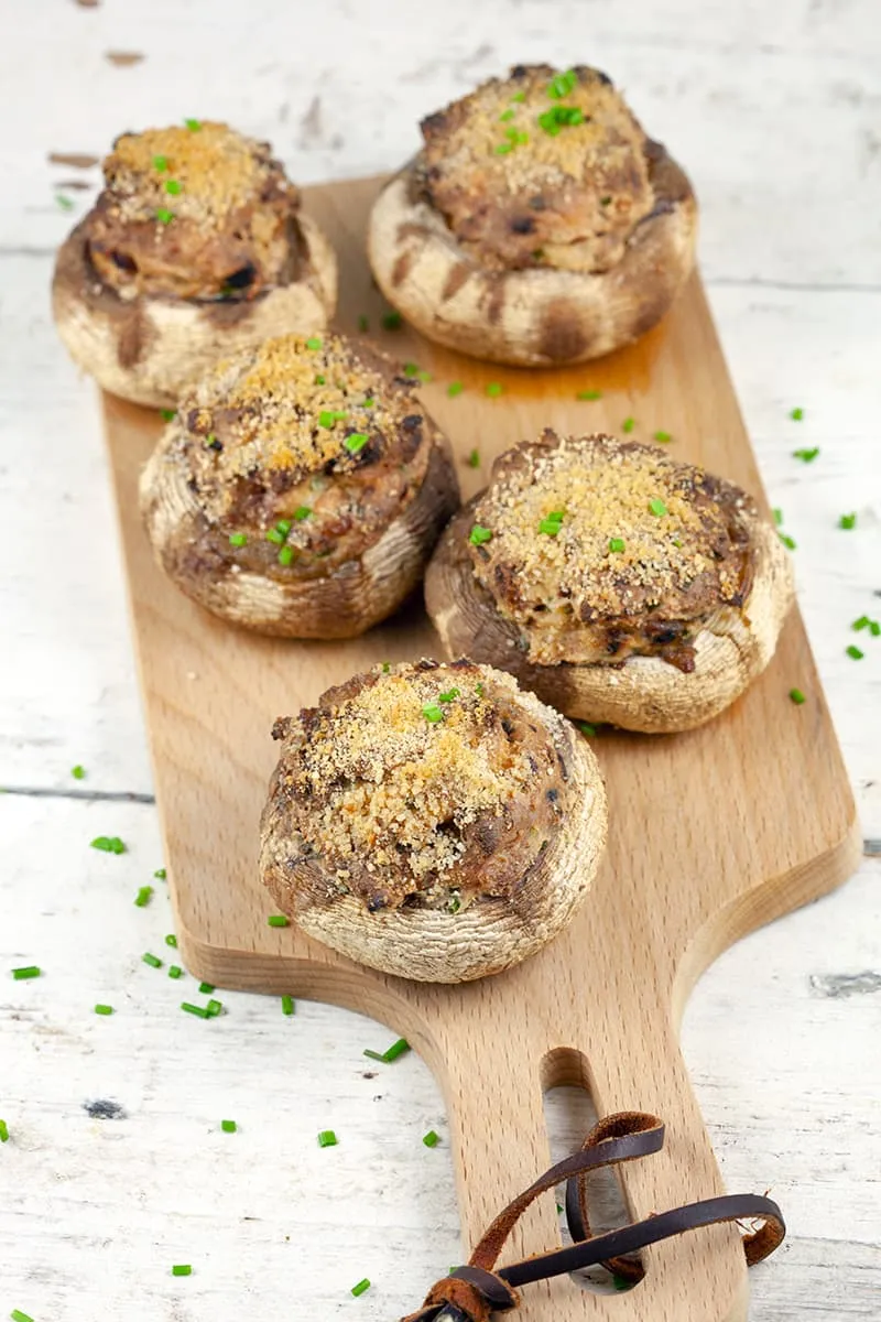 Ricotta stuffed mushrooms