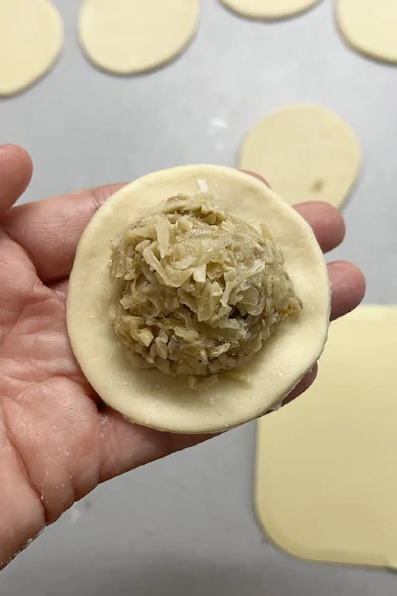 Making pierogi - step 1