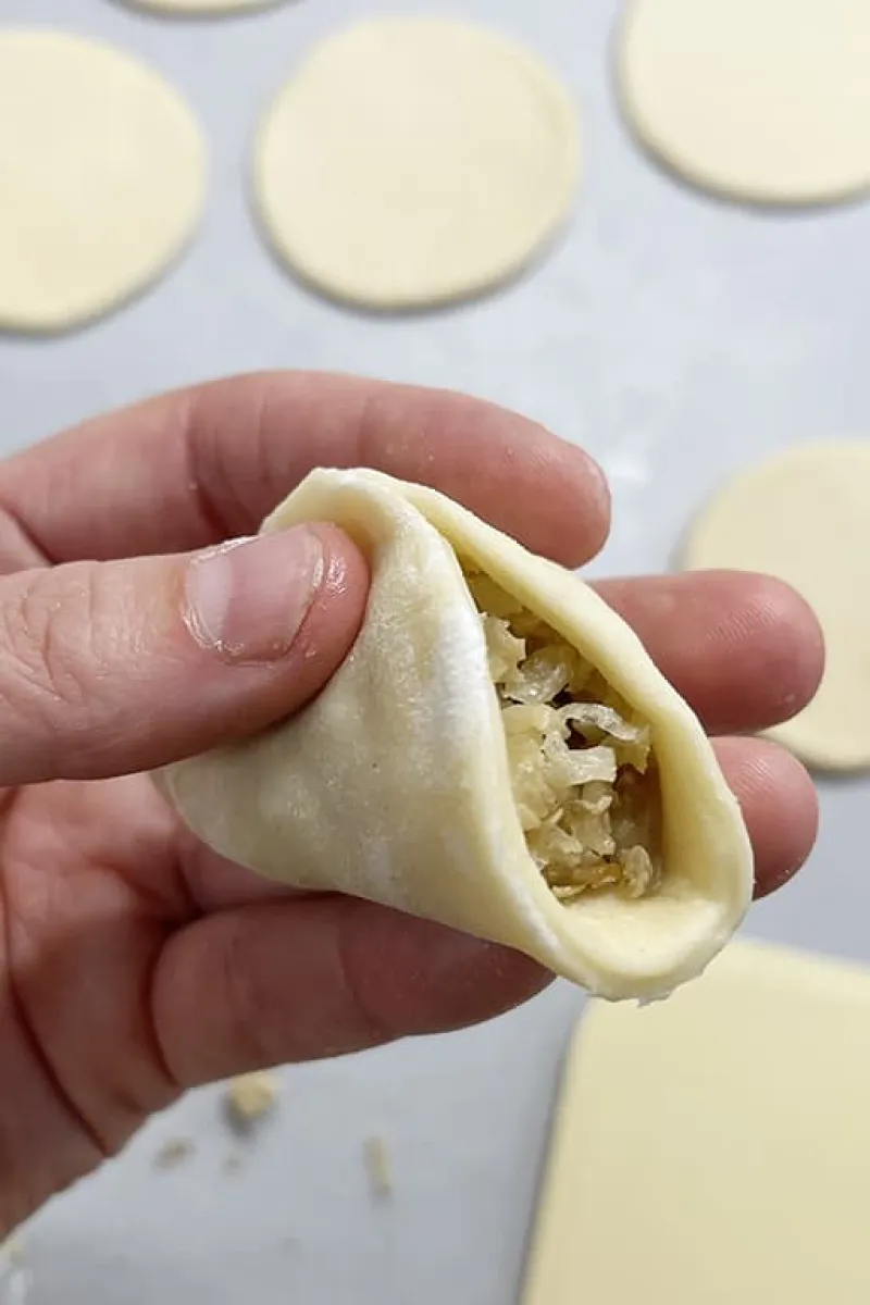 Making pierogi - step 3