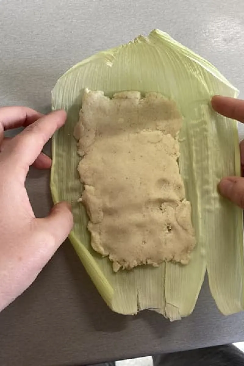 Making tamales - step 3