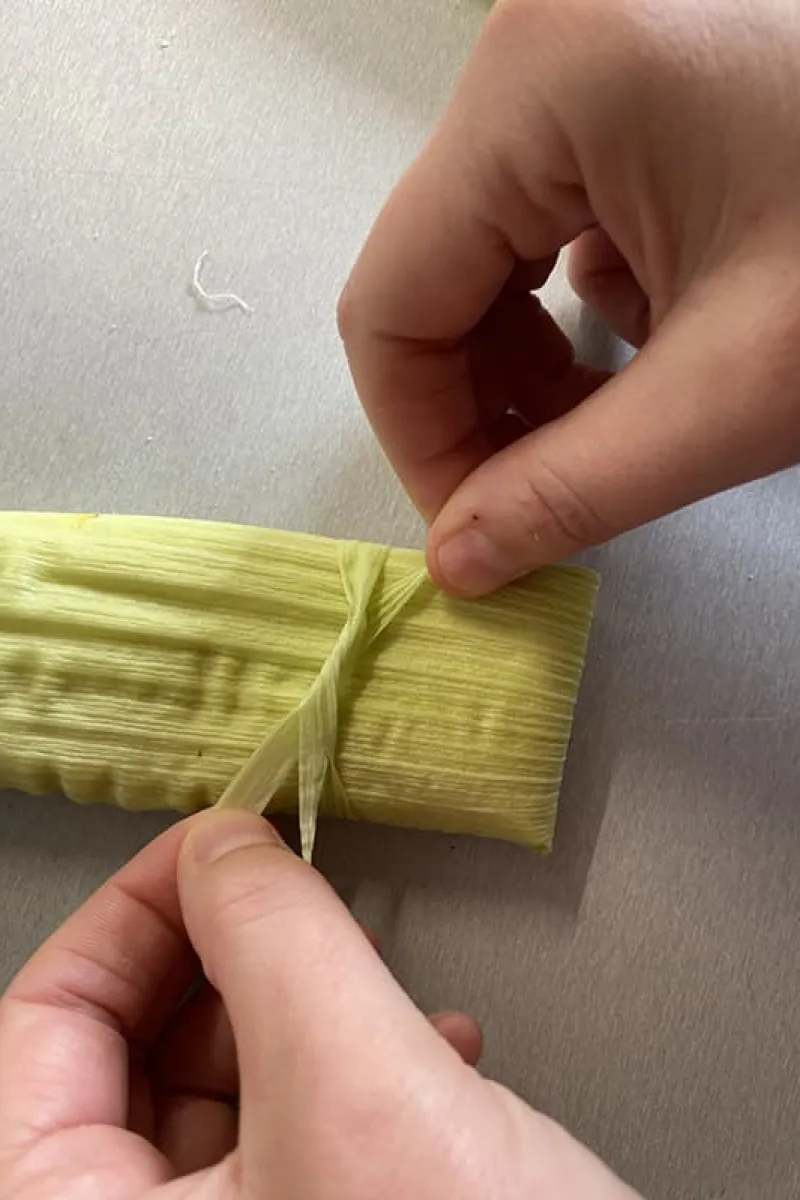 Making tamales - step 7