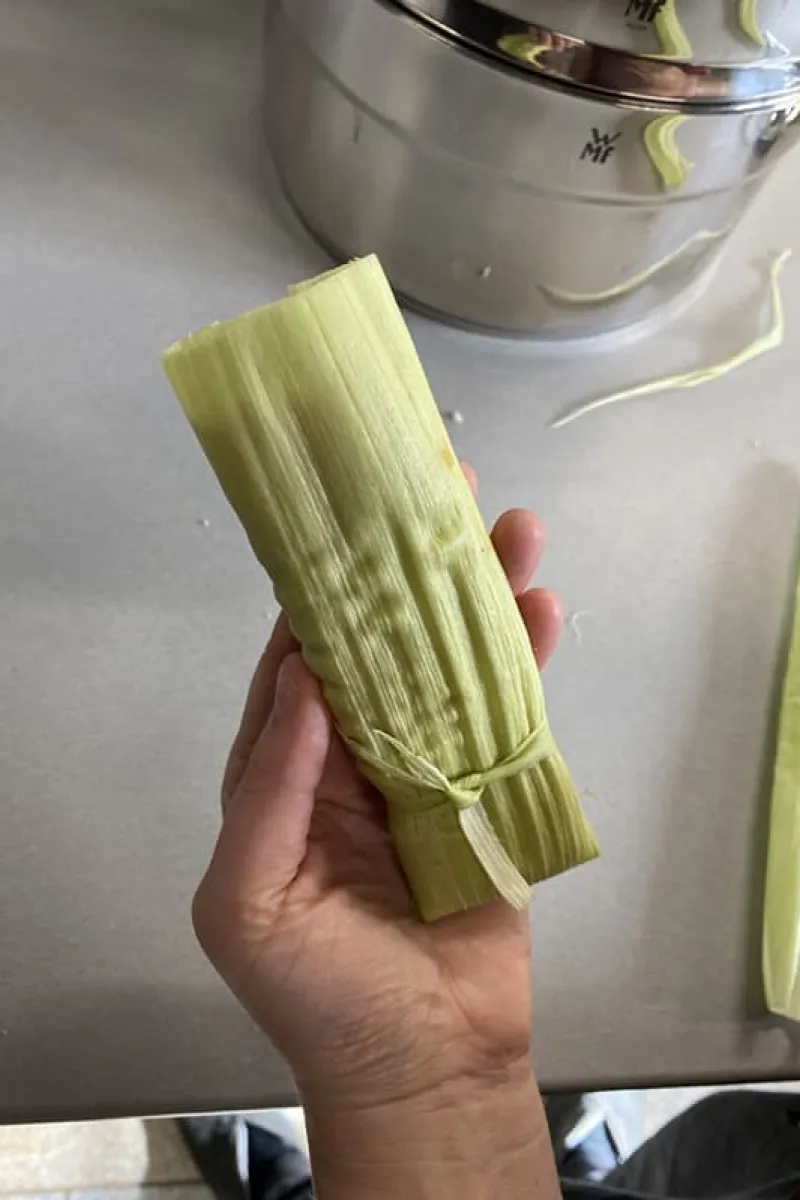 Making tamales - step 8