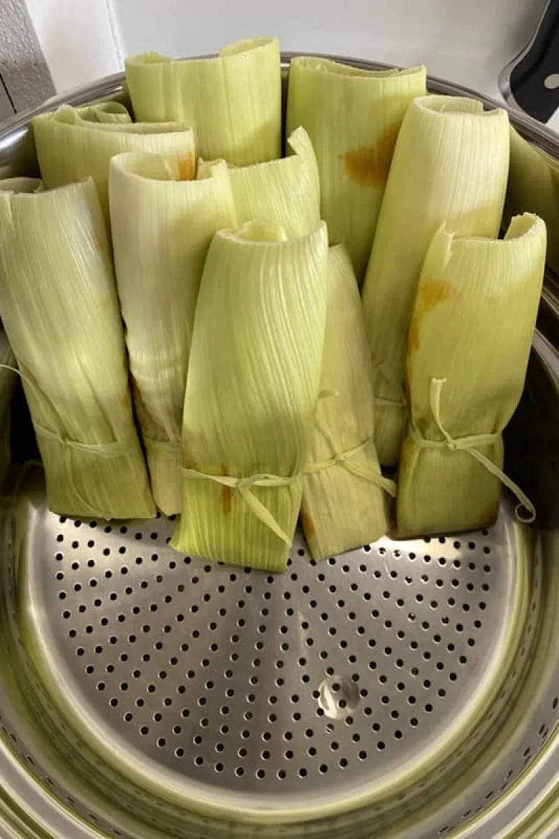 Making tamales - step 9