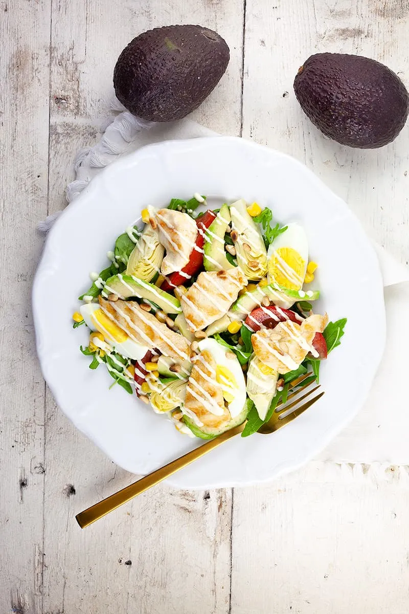 Avocado and chicken salad