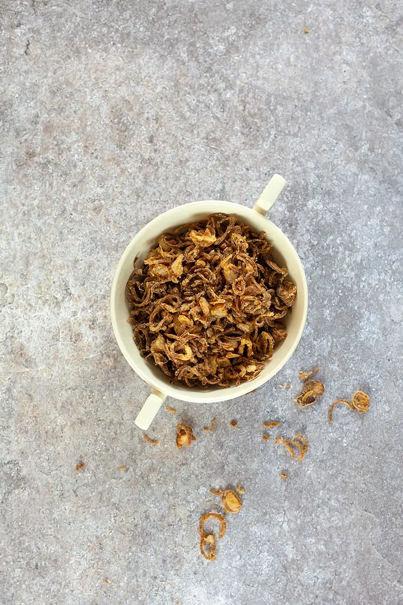 Homemade fried onions