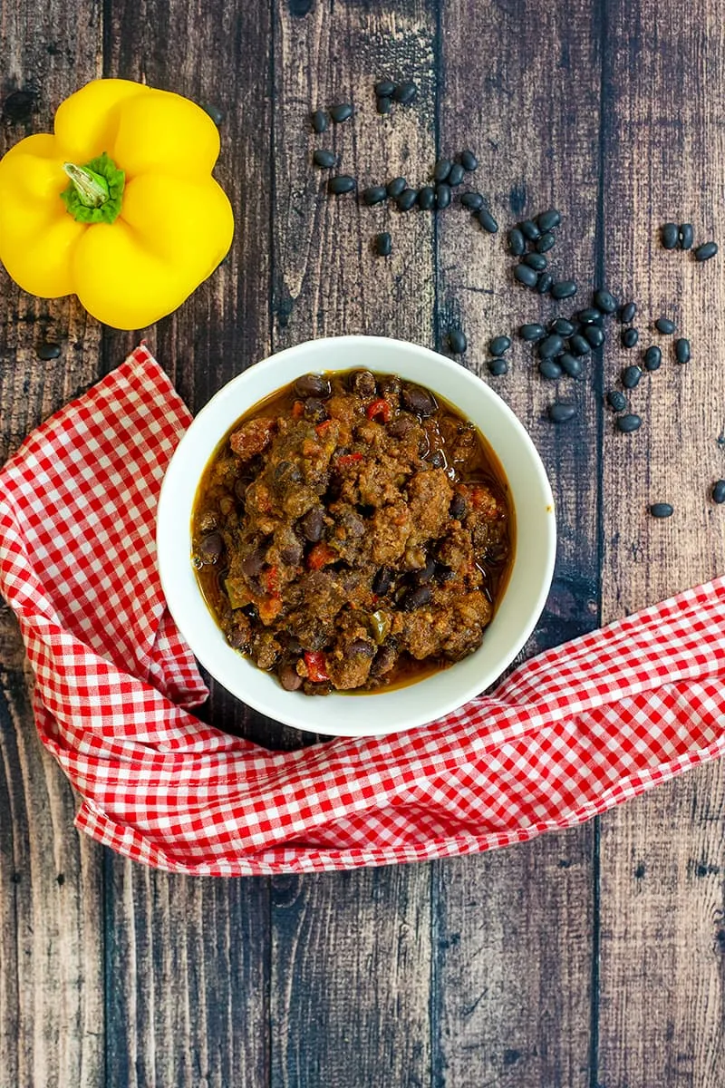 Instant pot black bean chilli