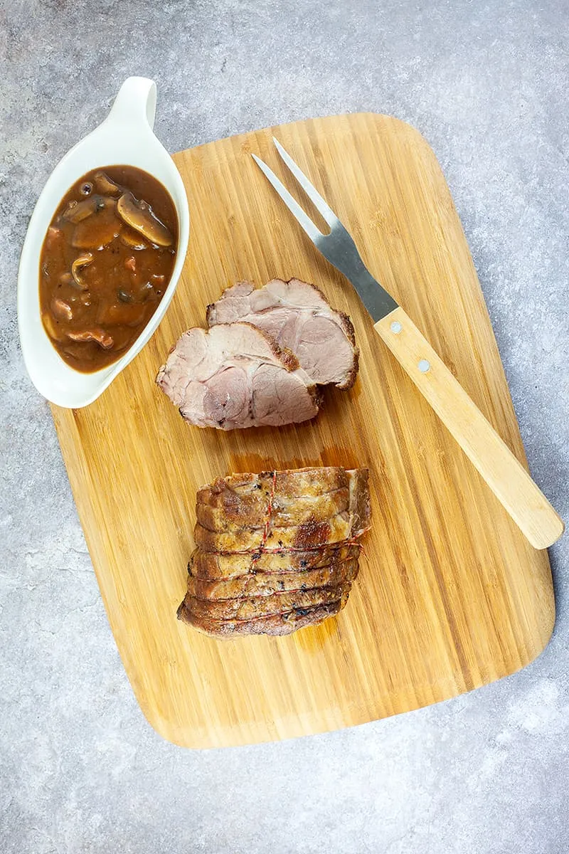 Roast loin of pork