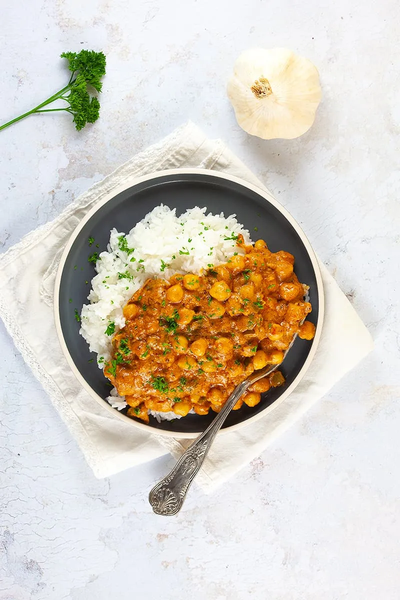 Vegetarian chickpea masala