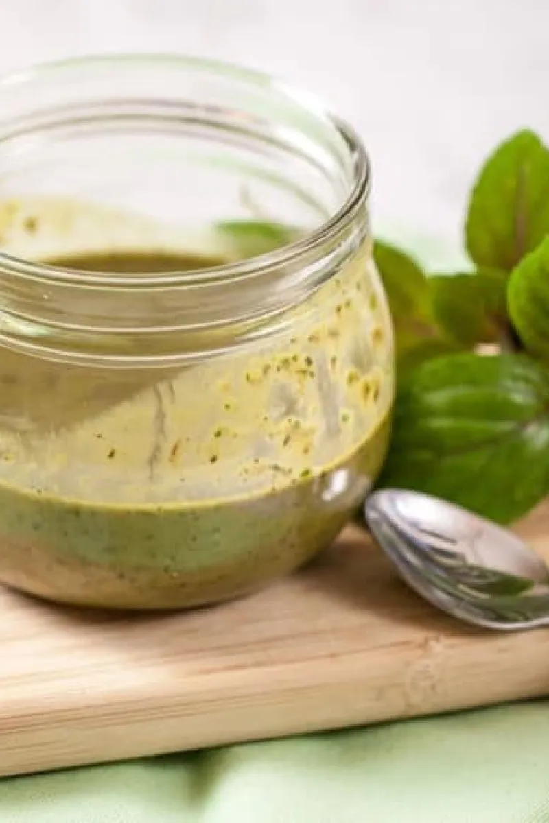 African blue basil vinaigrette