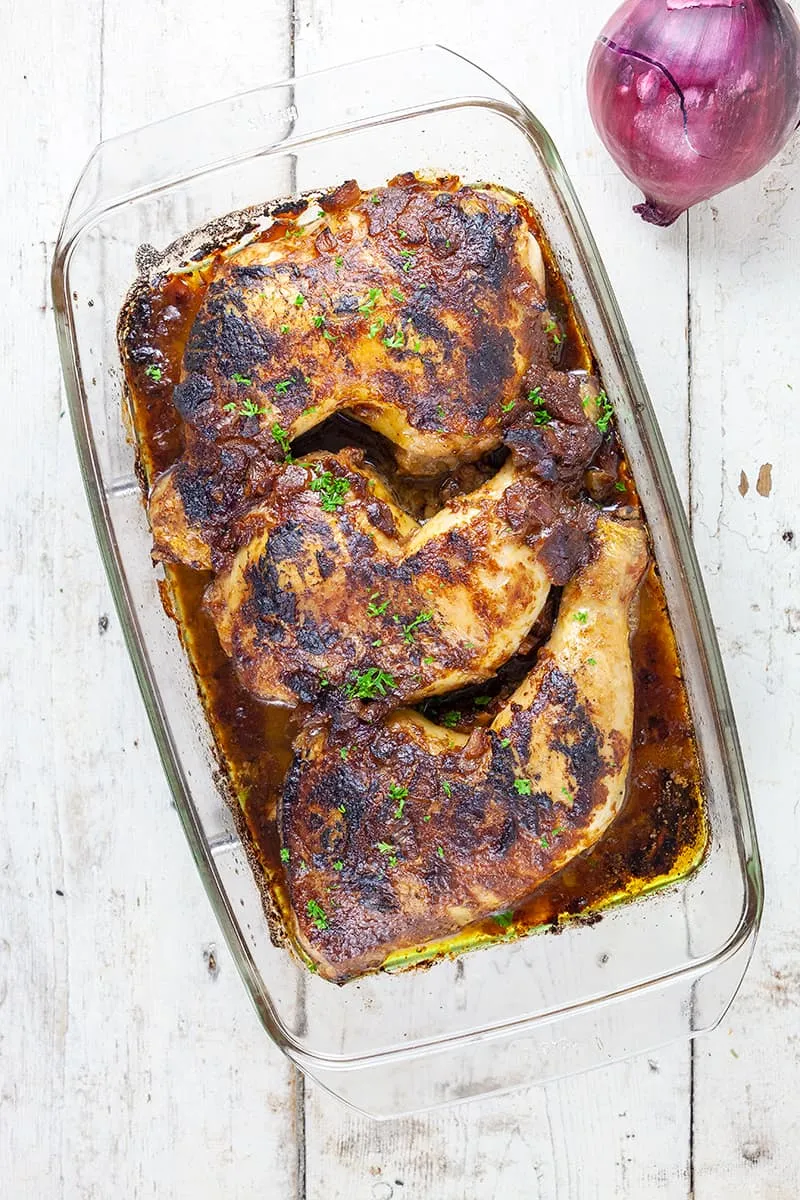 Chicken with miso sauce