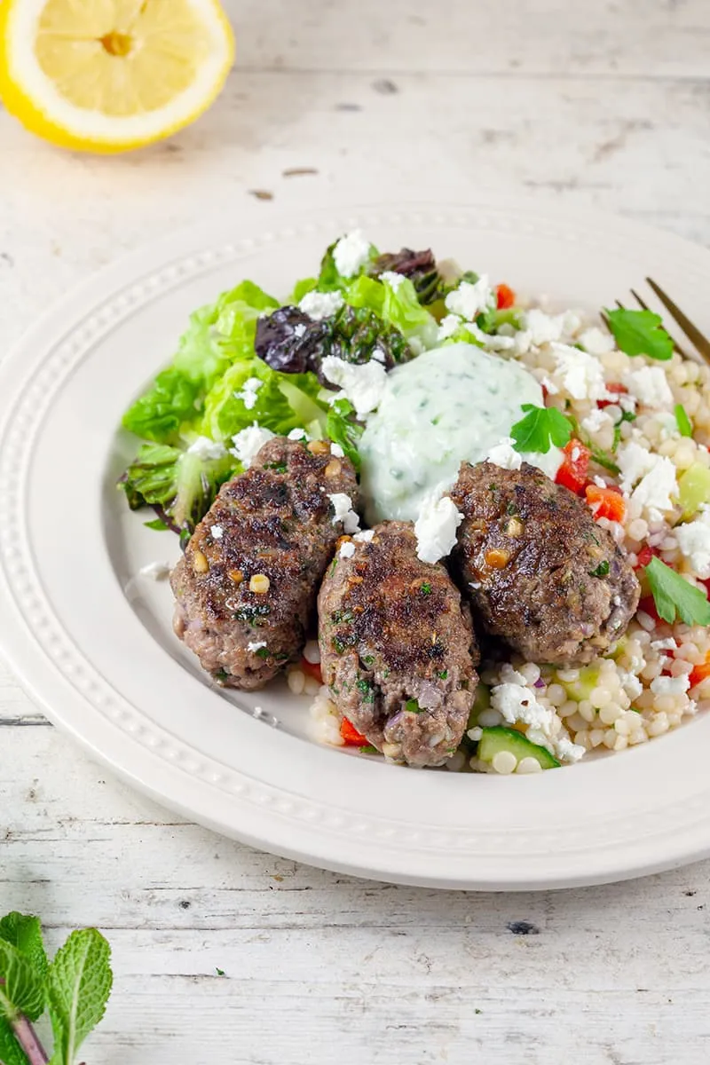 Kofta with pearl couscous