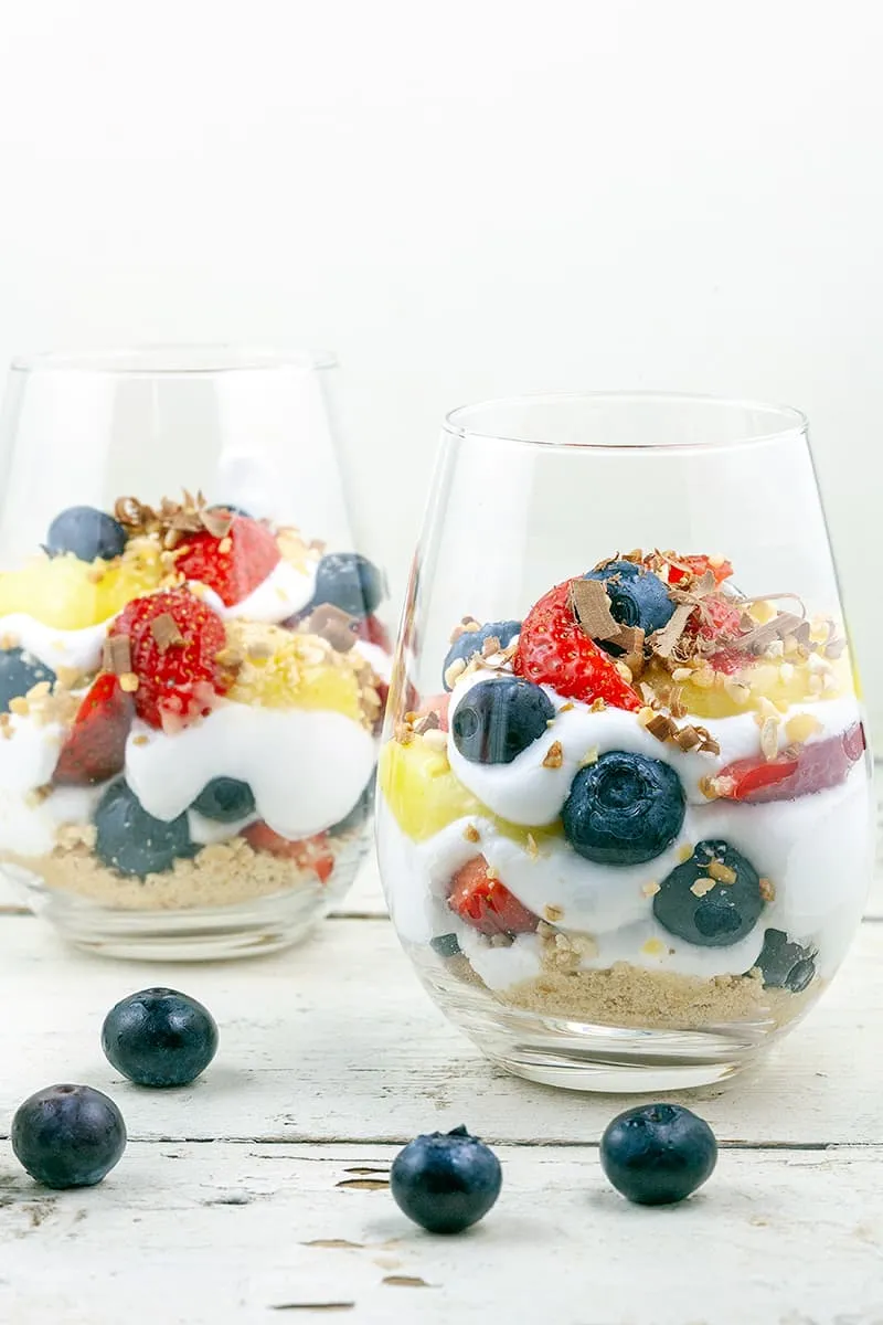 Lime, coconut and strawberry dessert