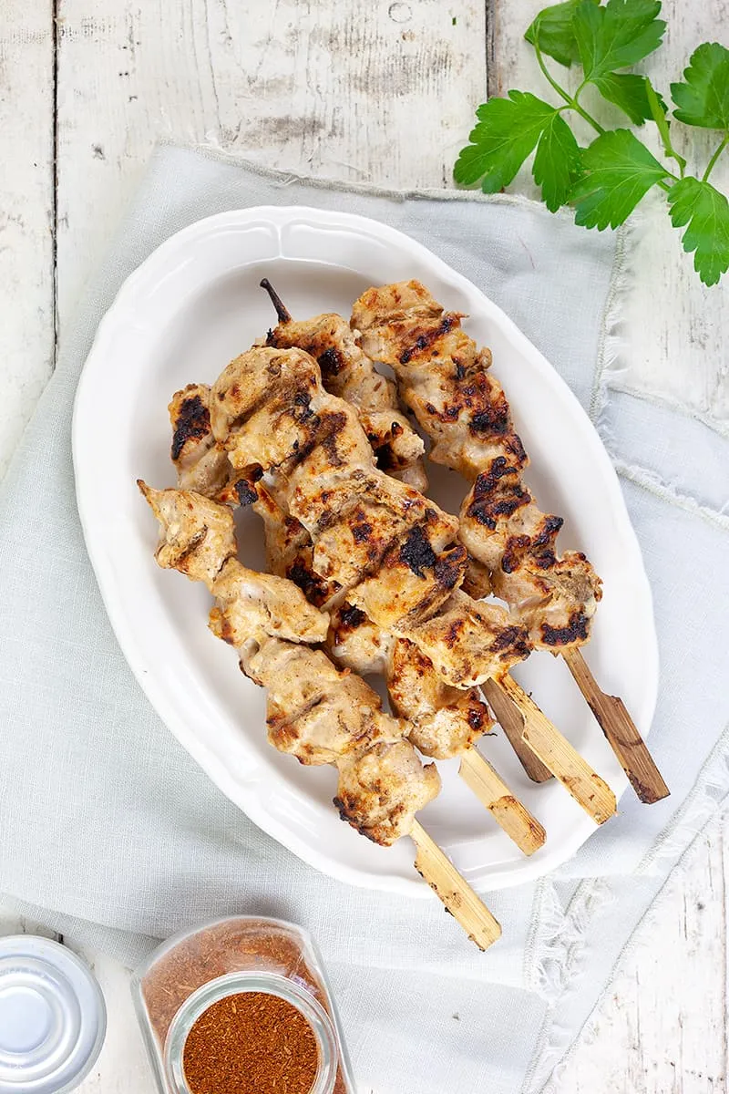 Tandoori turkey skewers
