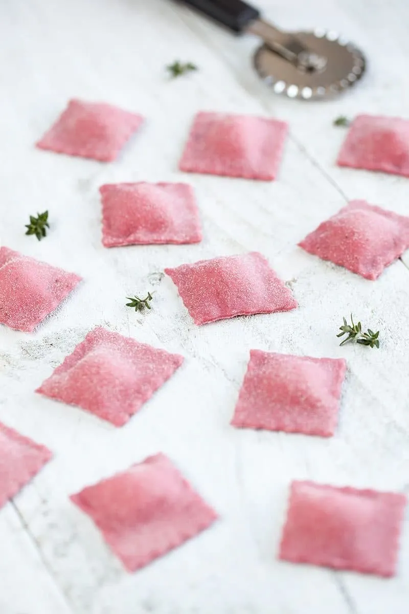 Beetroot ravioli