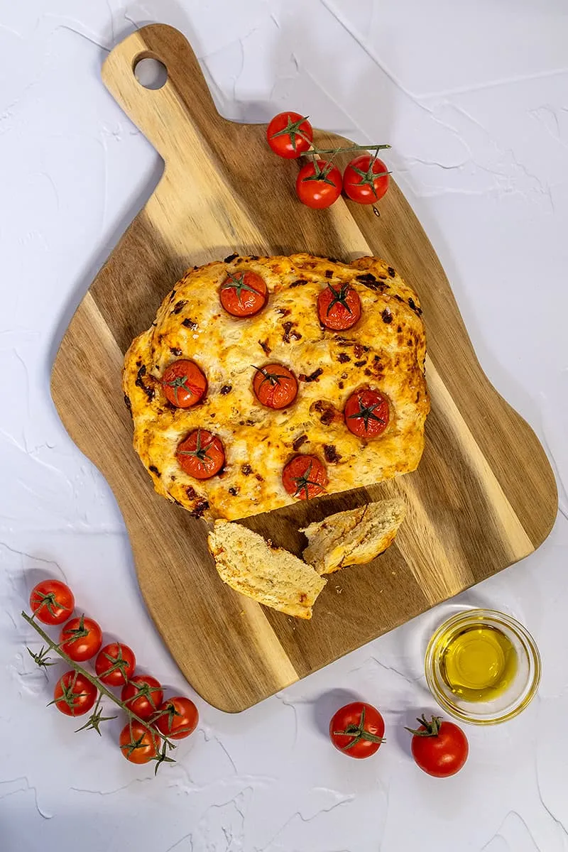 Cherry tomato focaccia