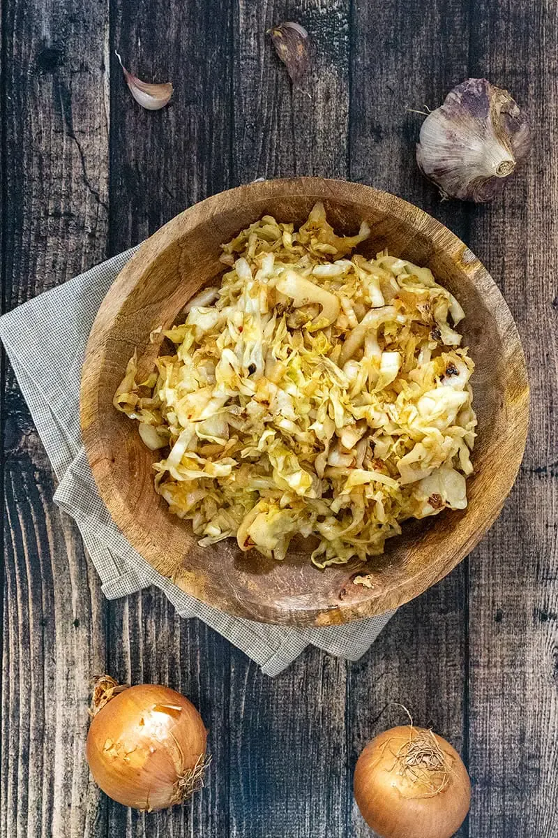 Hispi cabbage stir fry