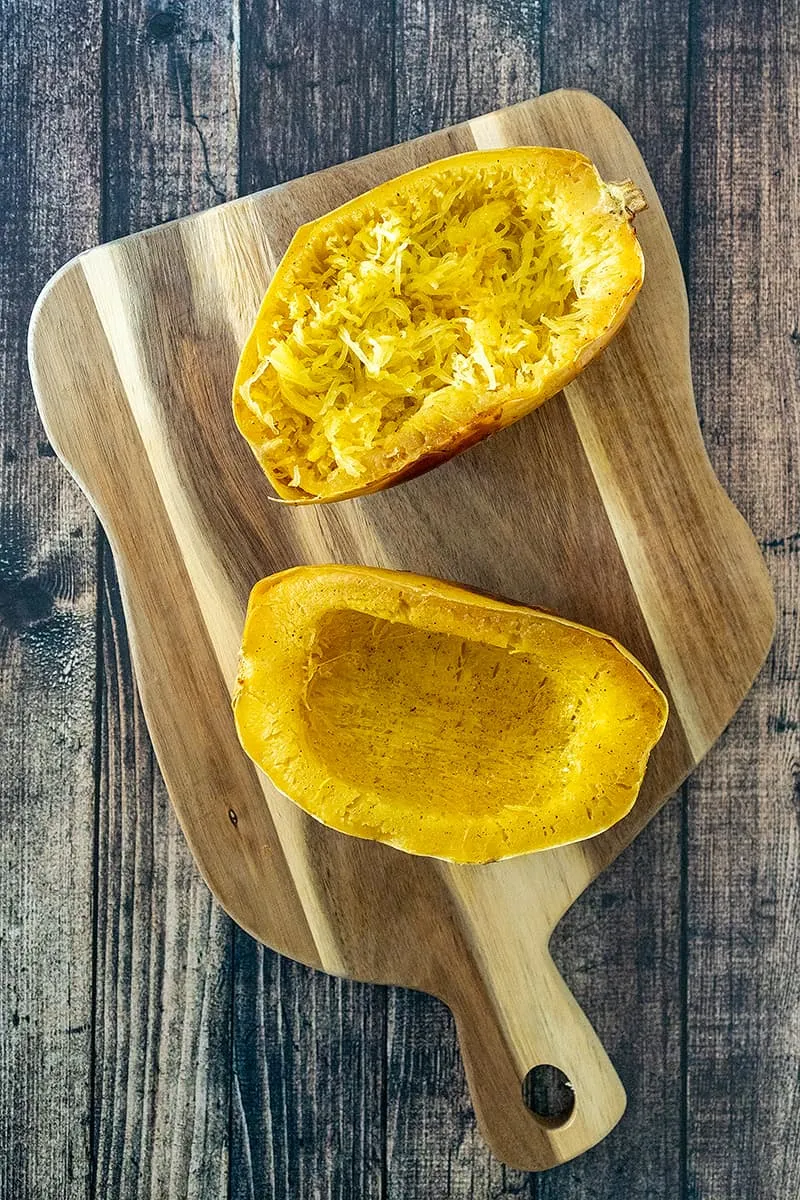 Preparing spaghetti squash