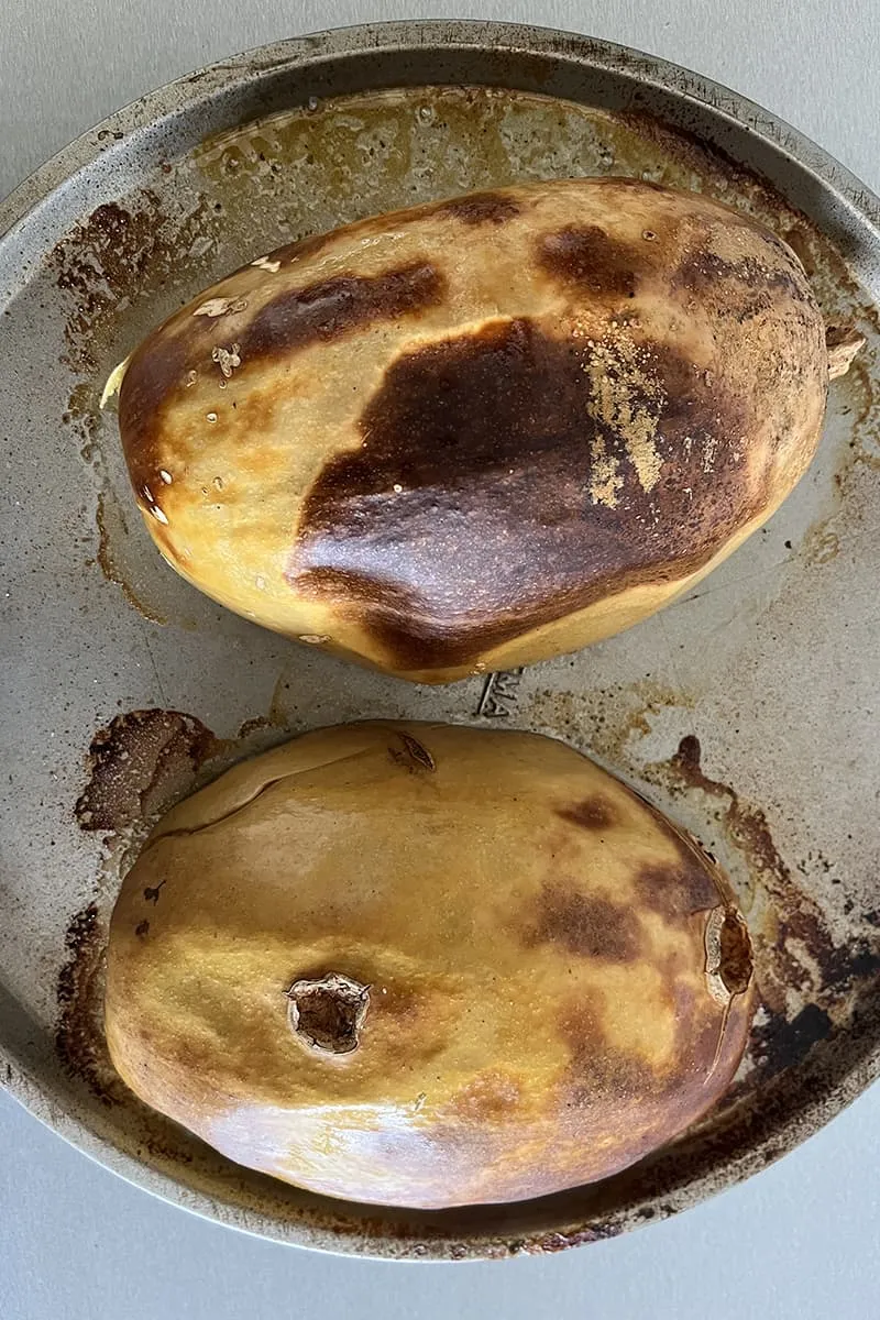 Preparing spaghetti squash - step 1