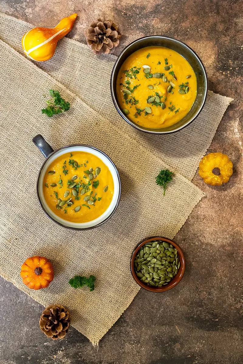 Pumpkin and carrot soup