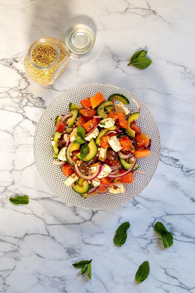 Watermelon and feta salad