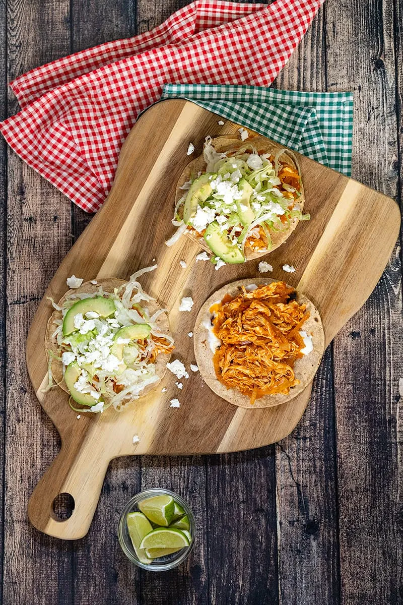 Chicken tinga tacos