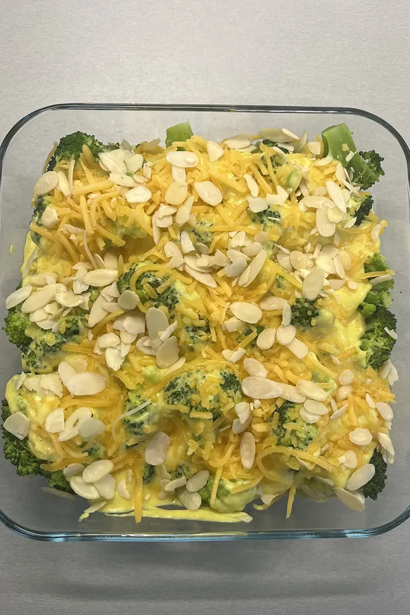 Broccoli casserole preparation