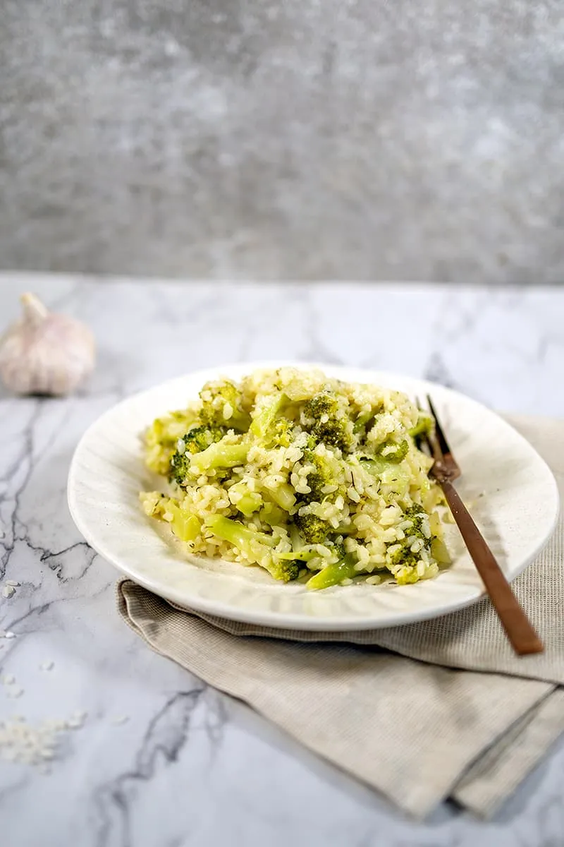 Broccoli risotto with lemon and thyme