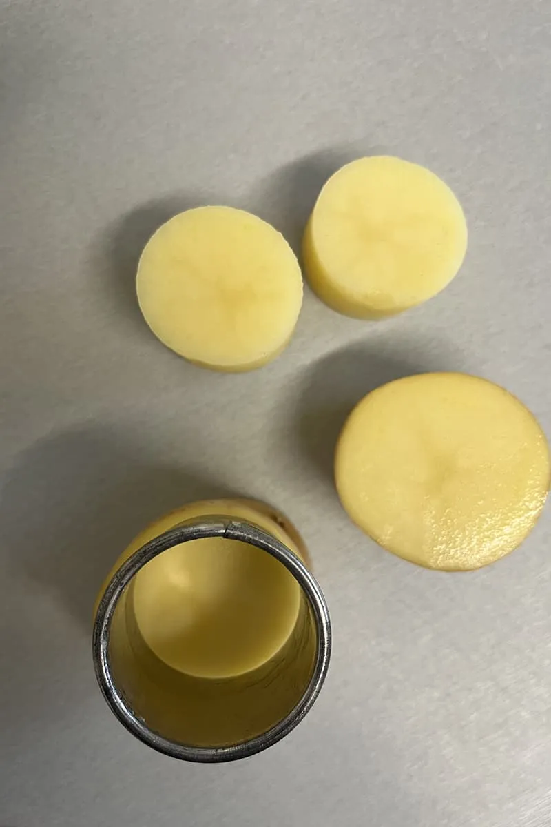 Fondant potatoes - step 1