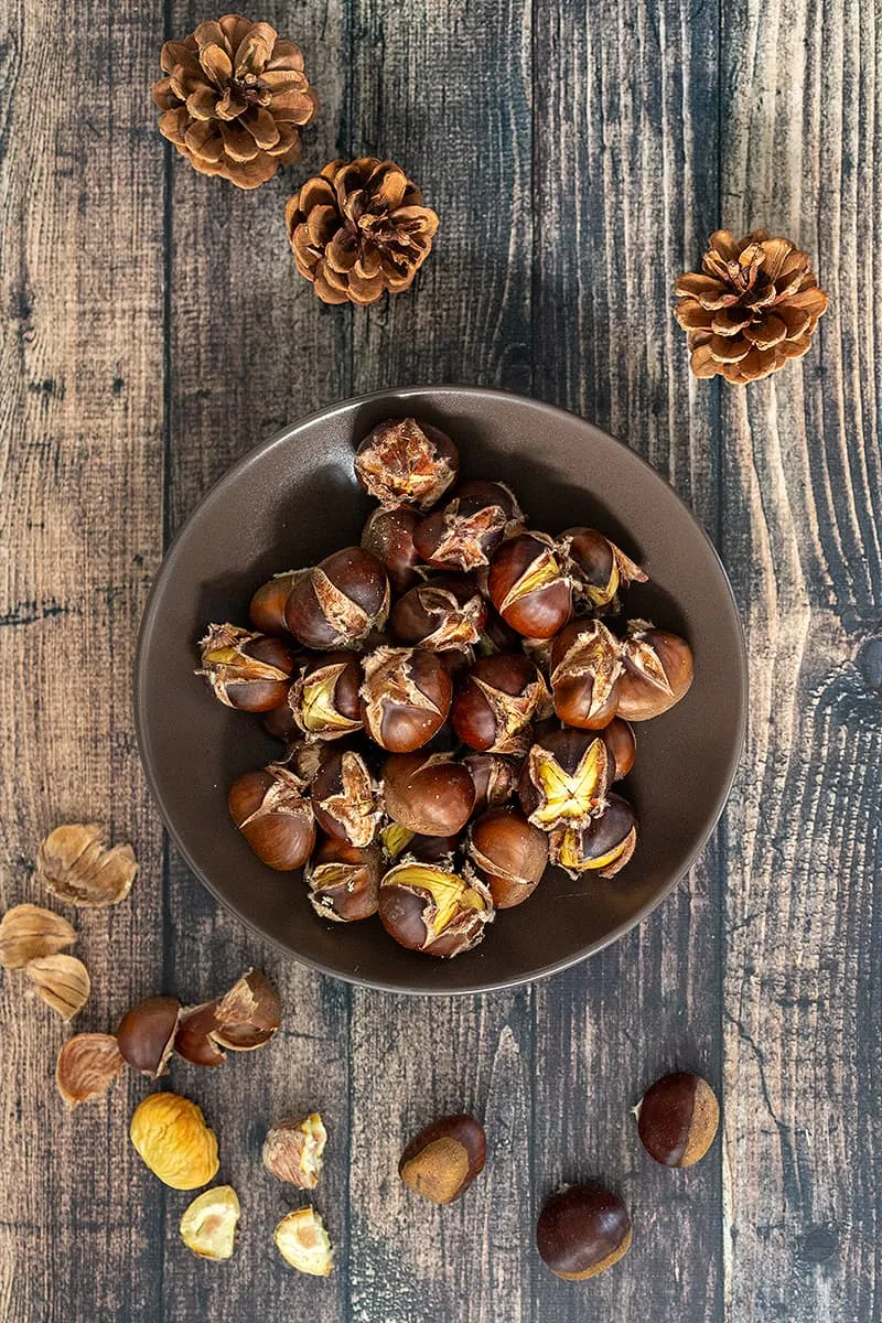 Roasting chestnuts in the oven