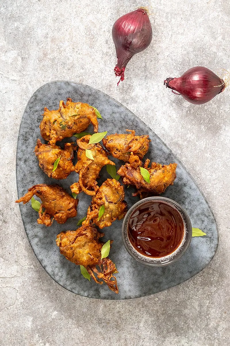 Onion bhaji - spicy Indian fritters