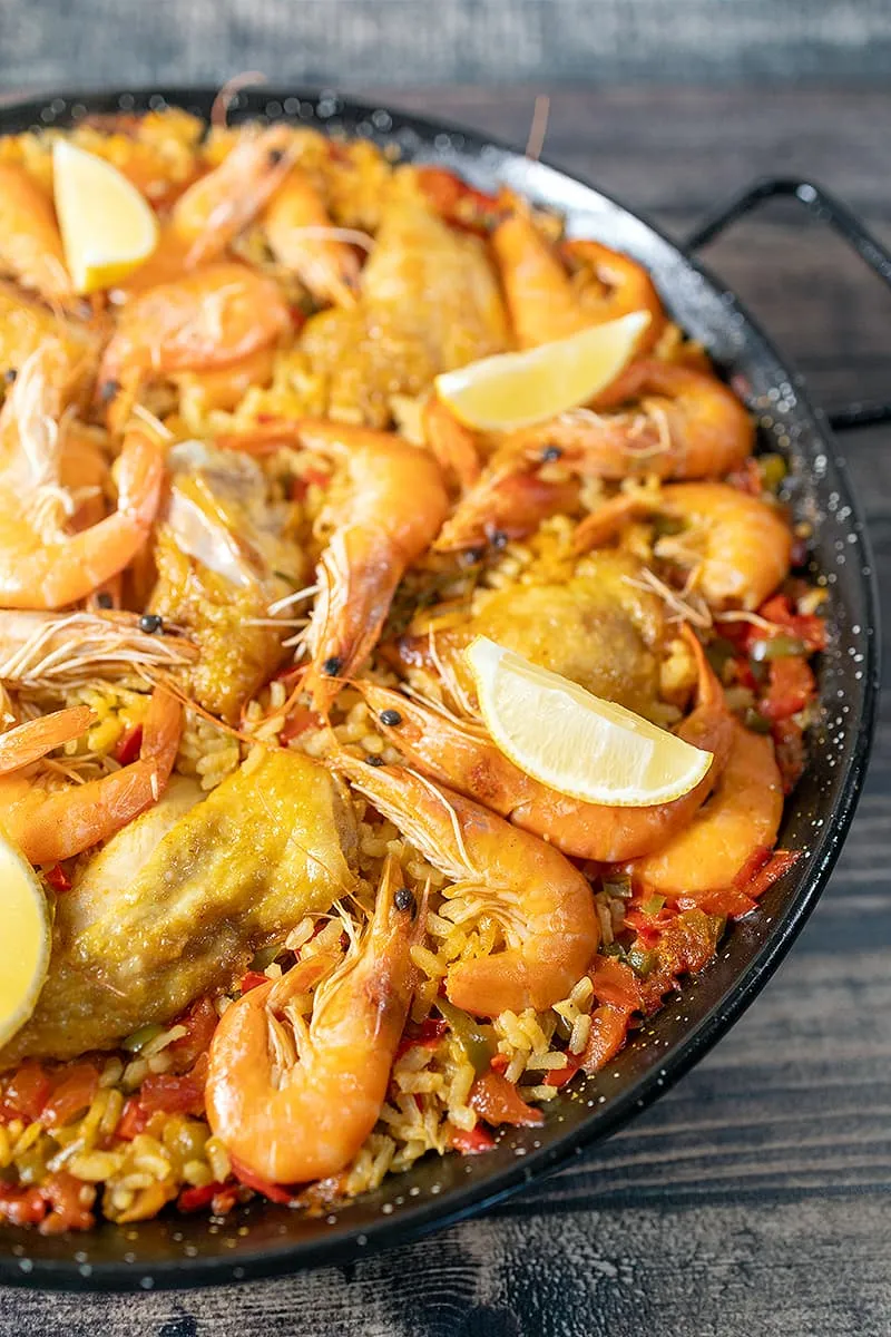 Paella mixta - with a mix of chicken and shrimp