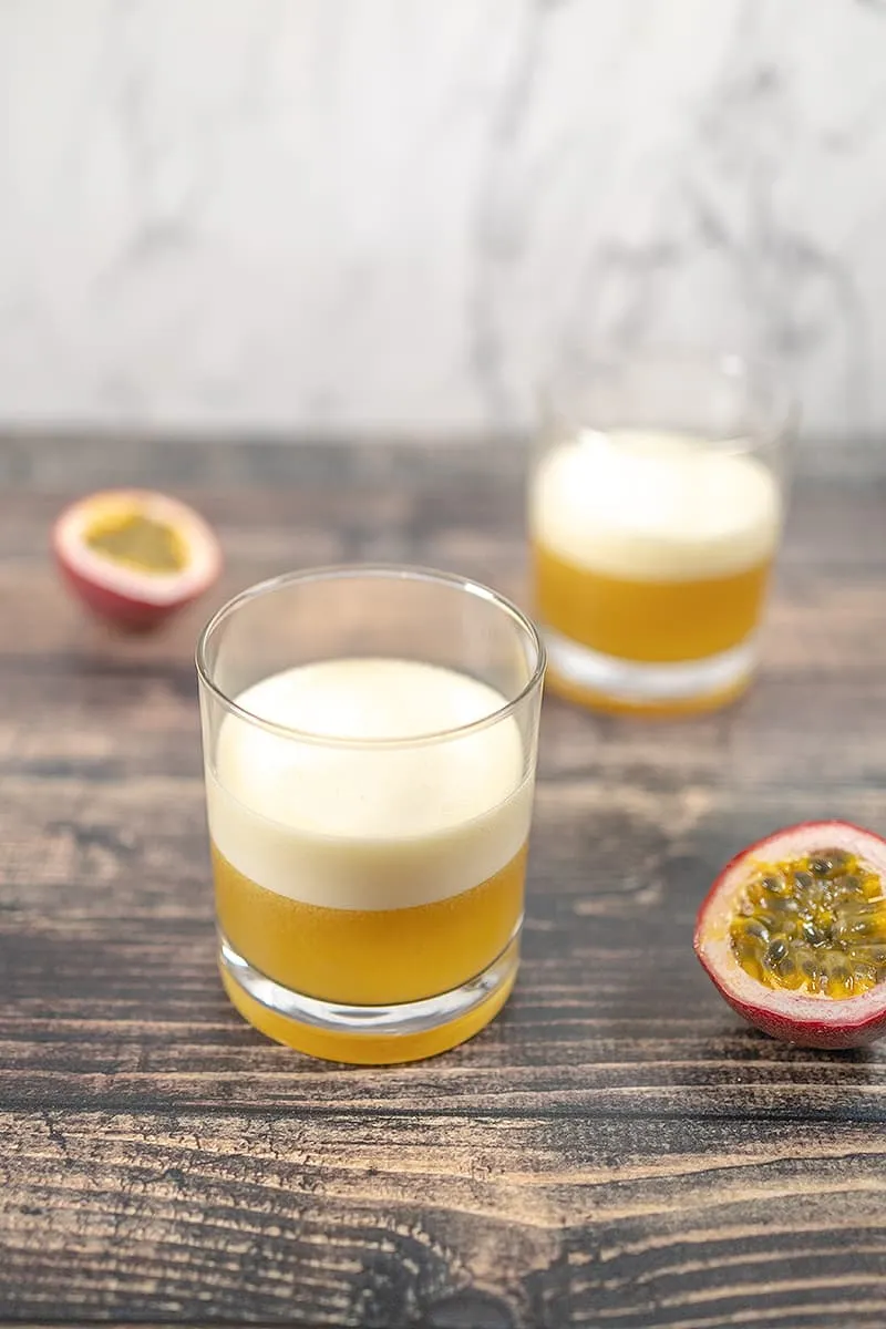 Passion fruit sour is a whiskey sour with a twist