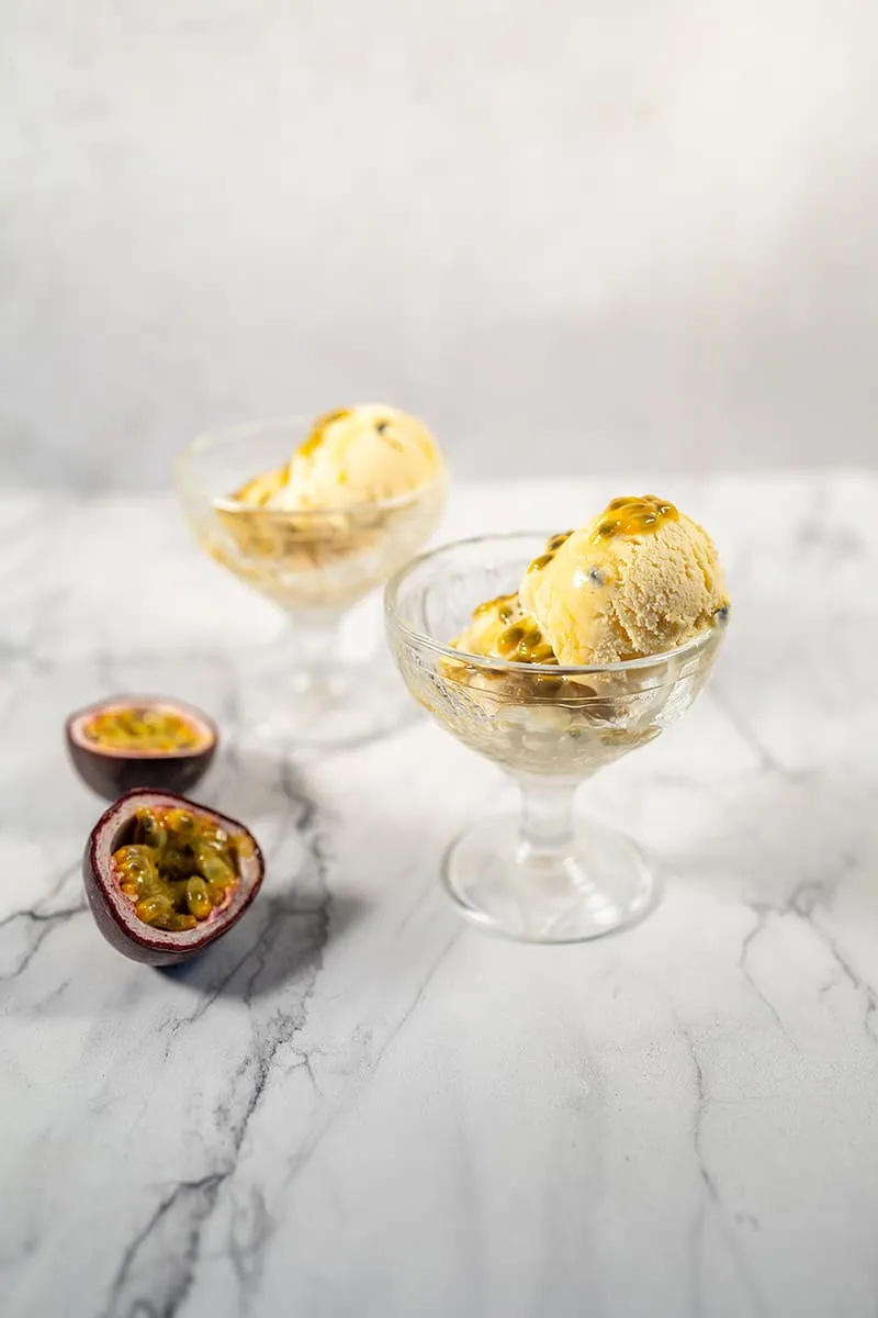 Pornstar Martini ice cream - super creamy passion fruit ice cream