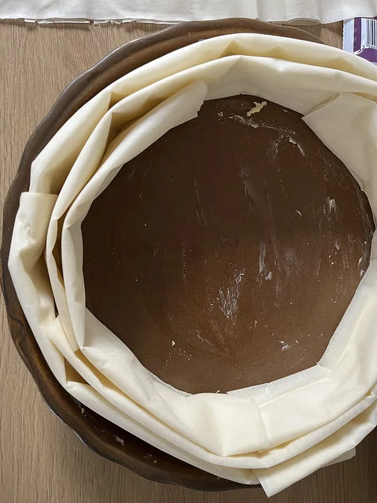 Raclette quiche preparation - step 4